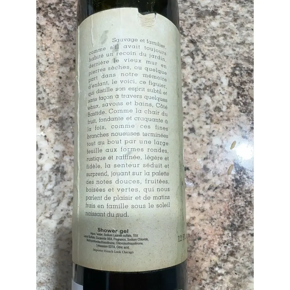 Vintage Cote Bastide Figuier Gel Moussant Shower Gel 12 fl oz France